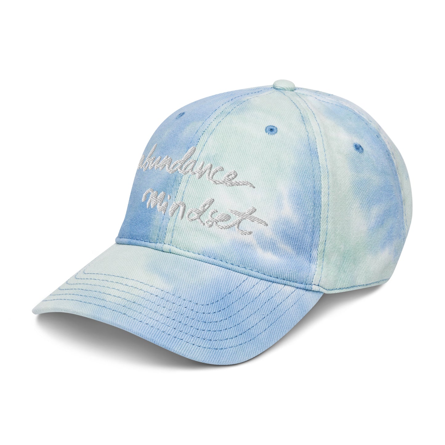 Abundance Mindset Clouds Tie-Dye Baseball Hat