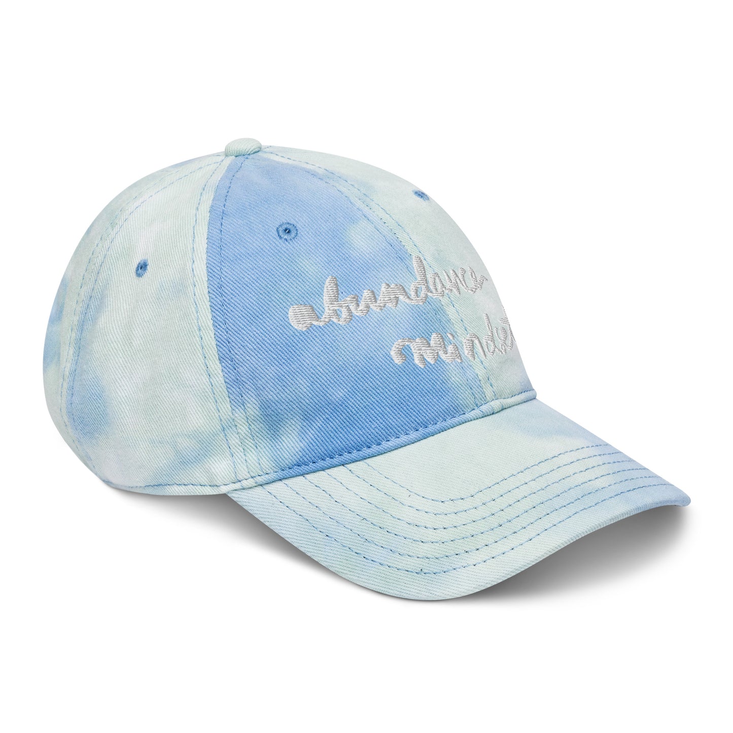 Abundance Mindset Clouds Tie-Dye Baseball Hat