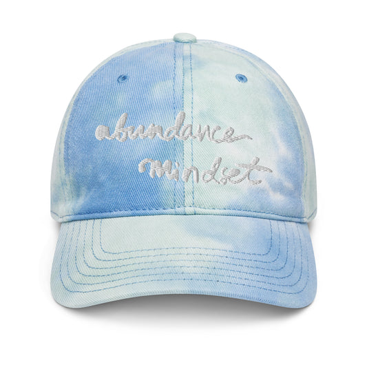 Abundance Mindset Clouds Tie-Dye Baseball Hat