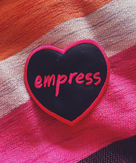 Hot Pink and Black Empress Embroidered Patch