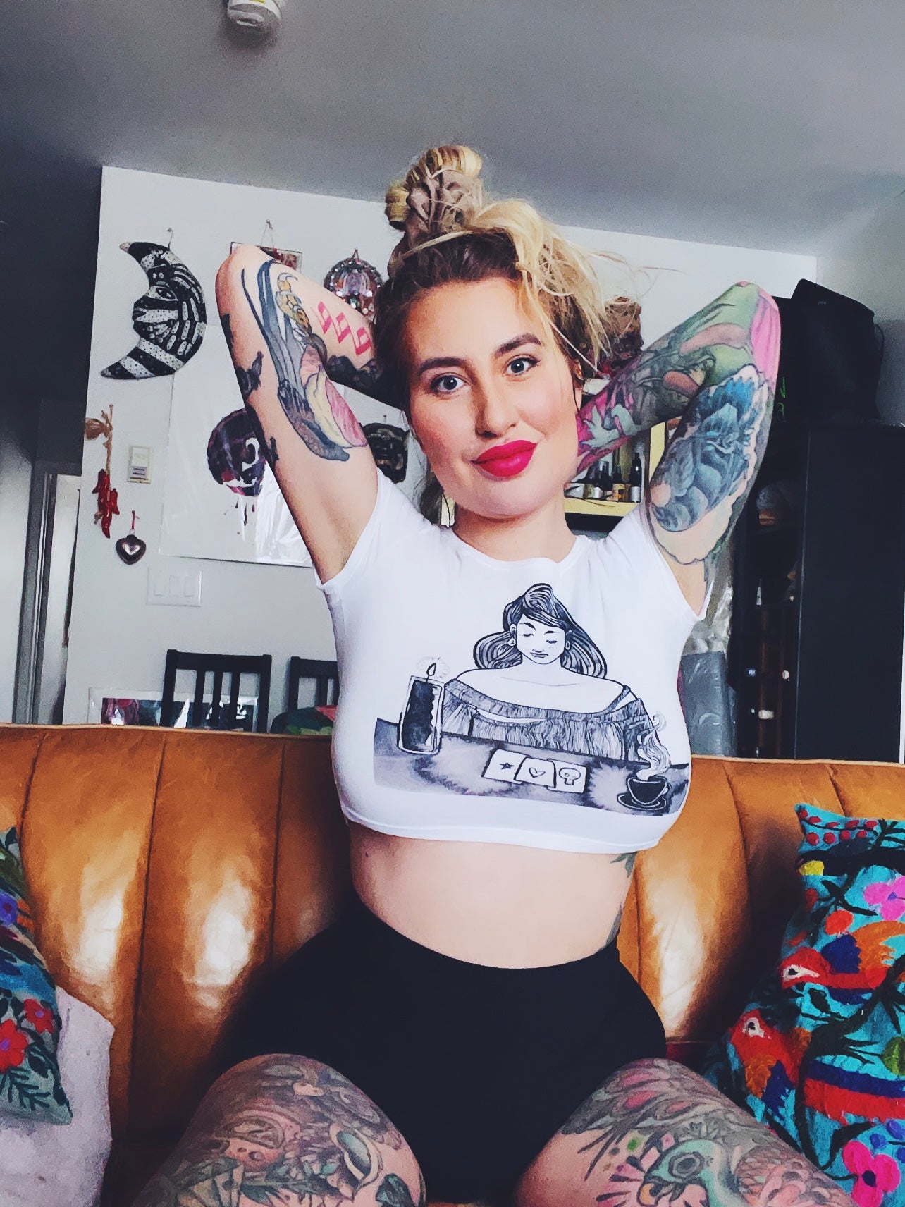 Tarot Reader Femme Crop Tee